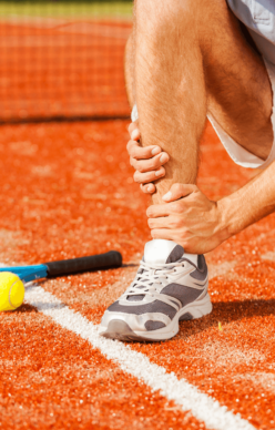 An Injured Athlete needing medical attention