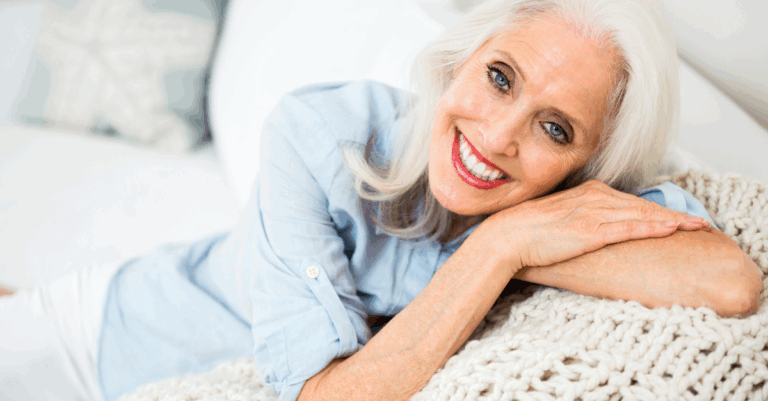 A Healthy Aging Lady taking stem cell treatments