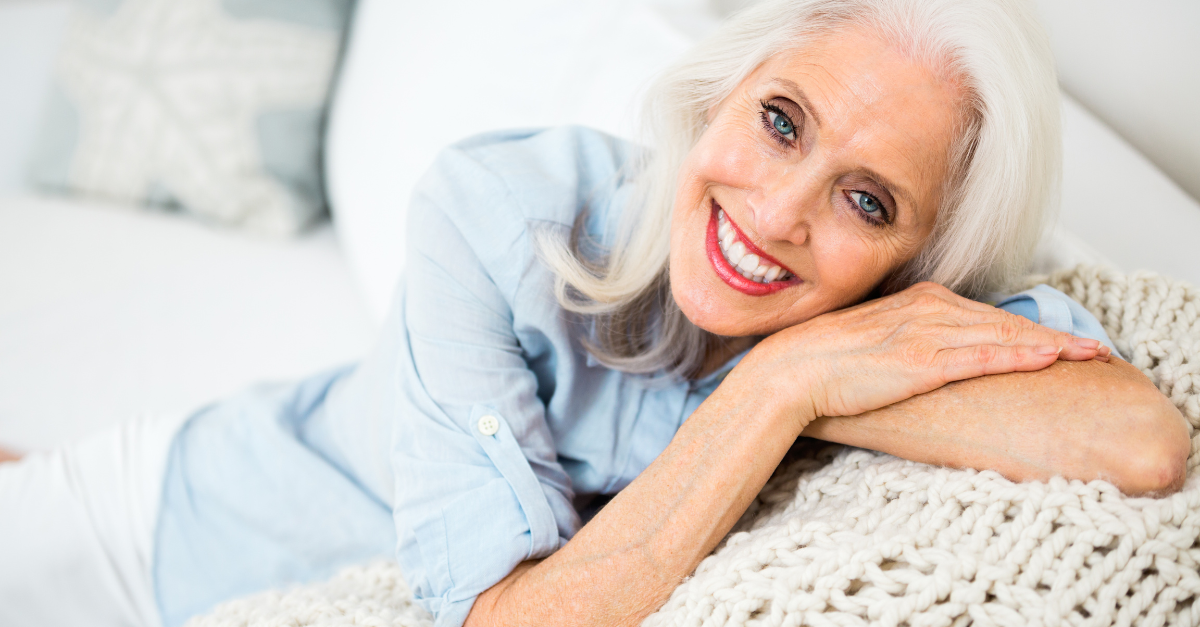 A Healthy Aging Lady taking stem cell treatments